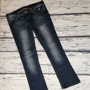 Rue 21 Jeans Slim Boot Junior's Size 13/14 S Short